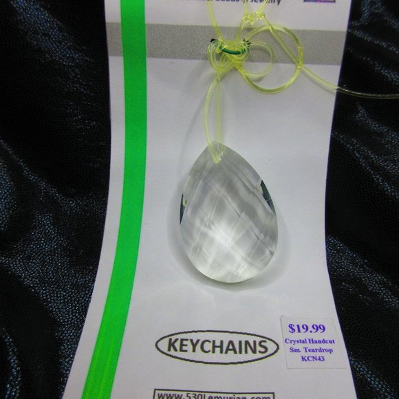 Faceted Oval Glass Chandlier Drop - Picture 2 of 3